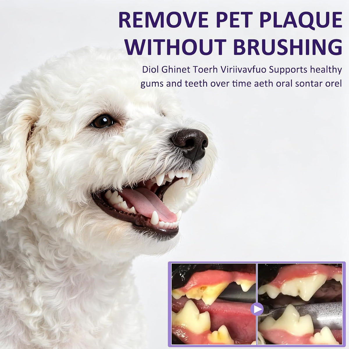 Pet Oral Spray, Teeth Cleaning Spray for Dogs and Cats, Pet Breath Freshener and Teeth Cleaning Sprays, No Brushing, 30Ml Each (2Pcs)