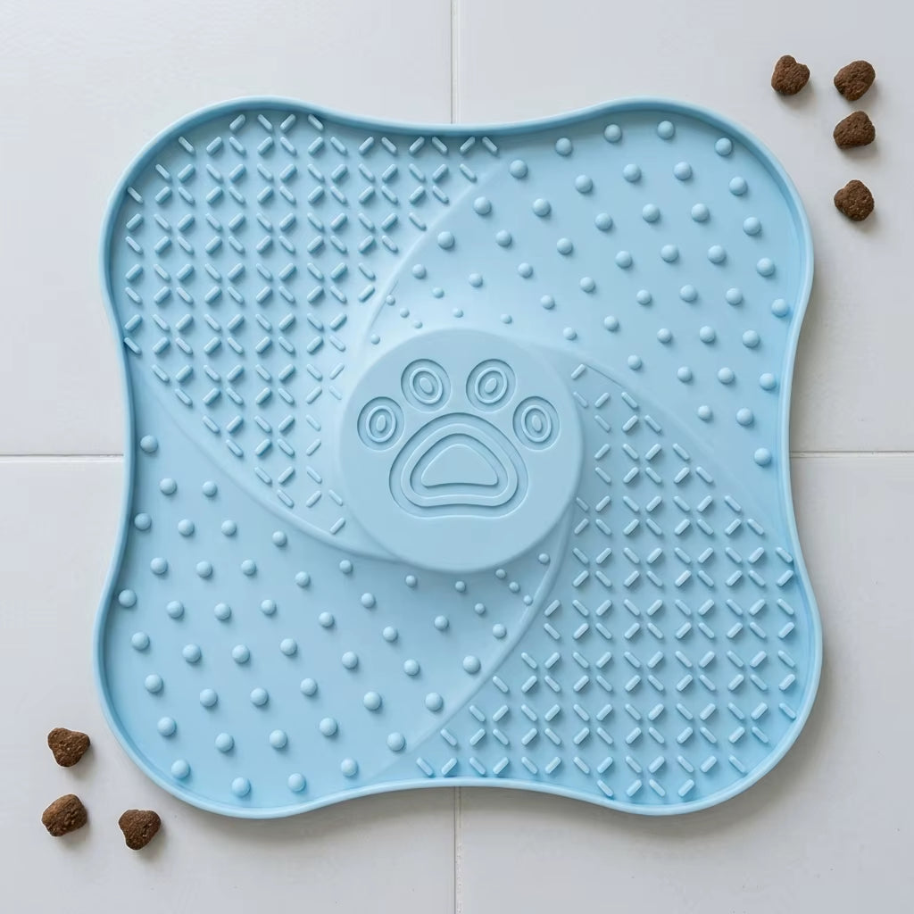 Training OEM Customized Anti-Slip Private Logo BPA Free Pet Bowl Slow Feeder Full Custom Silicone Dog Lick Mats Big Suction Cups