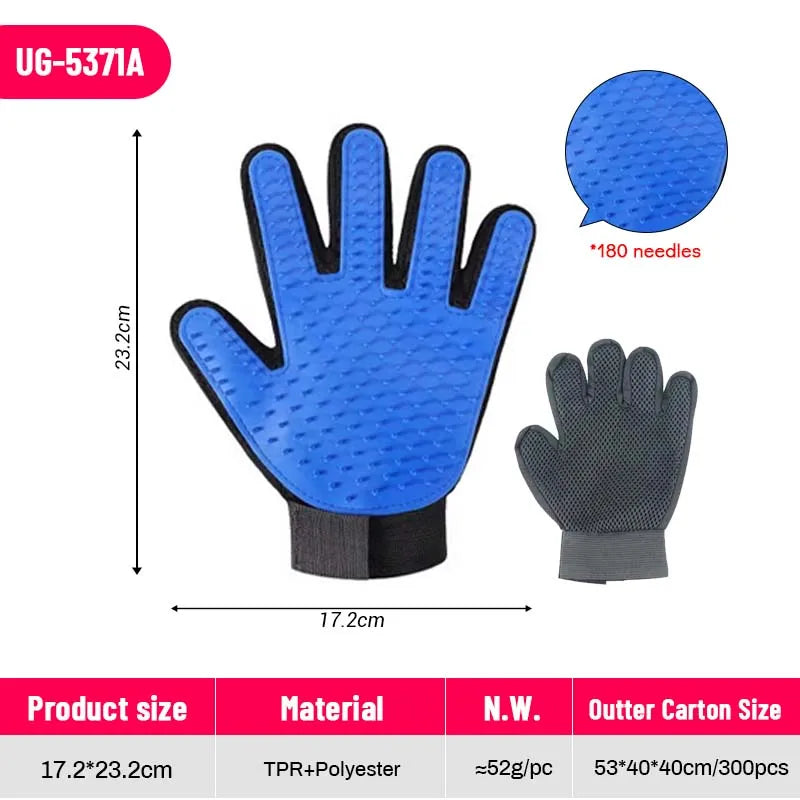 ODPC 2 in 1 Silicone Pet Grooming Glove Five Finger Deshedding Bathing Brush for Dogs Cats Hair Removal Factory Wholesale