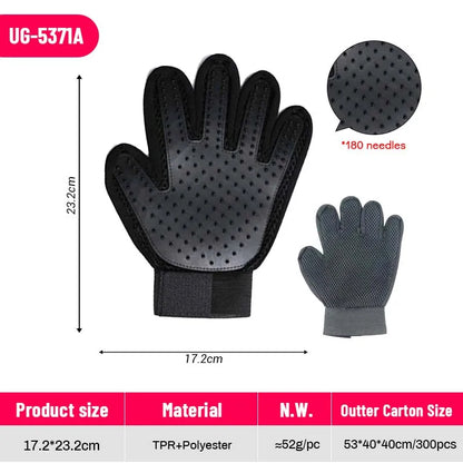 ODPC 2 in 1 Silicone Pet Grooming Glove Five Finger Deshedding Bathing Brush for Dogs Cats Hair Removal Factory Wholesale